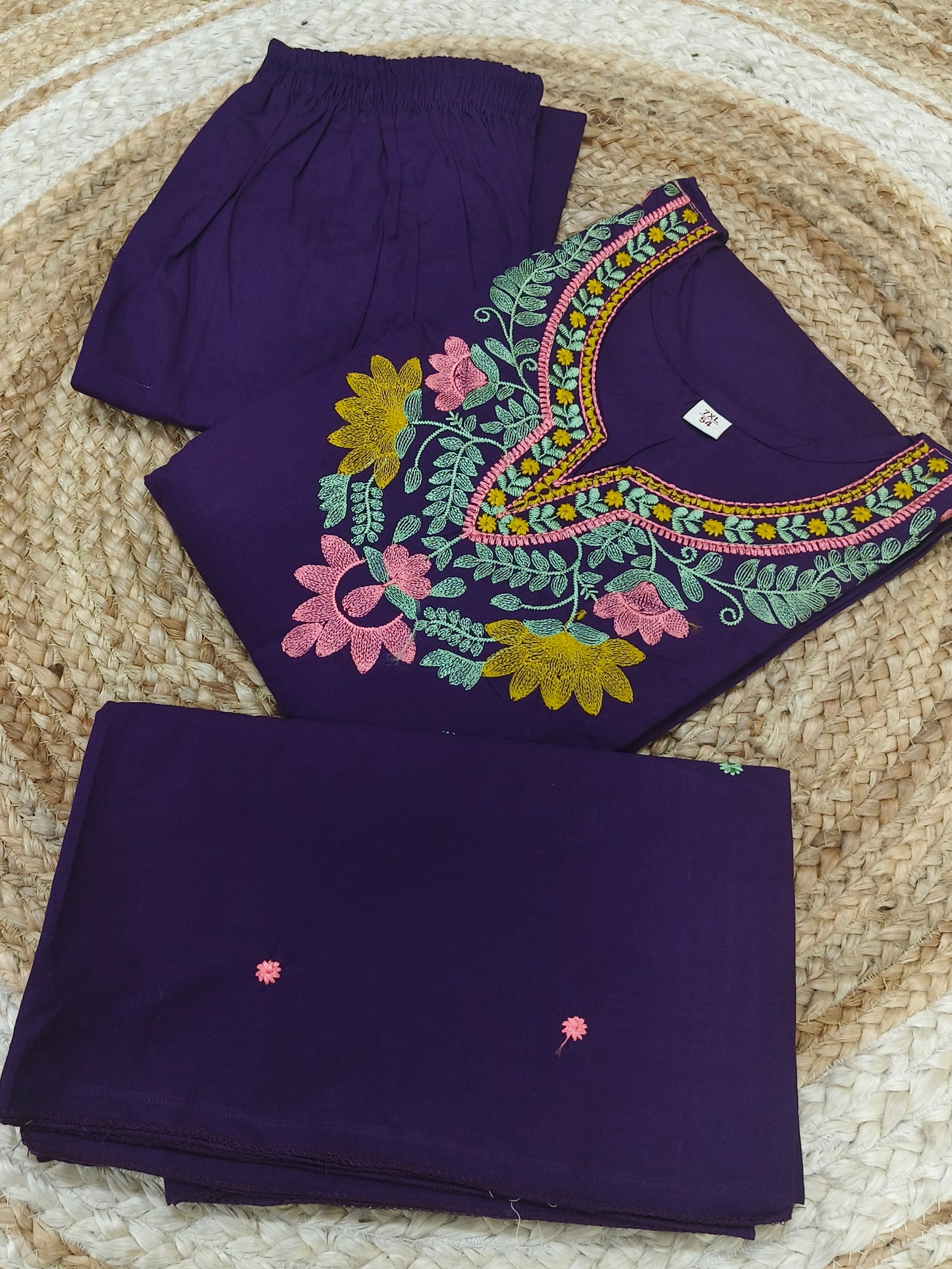 Purple cotton salwar suites