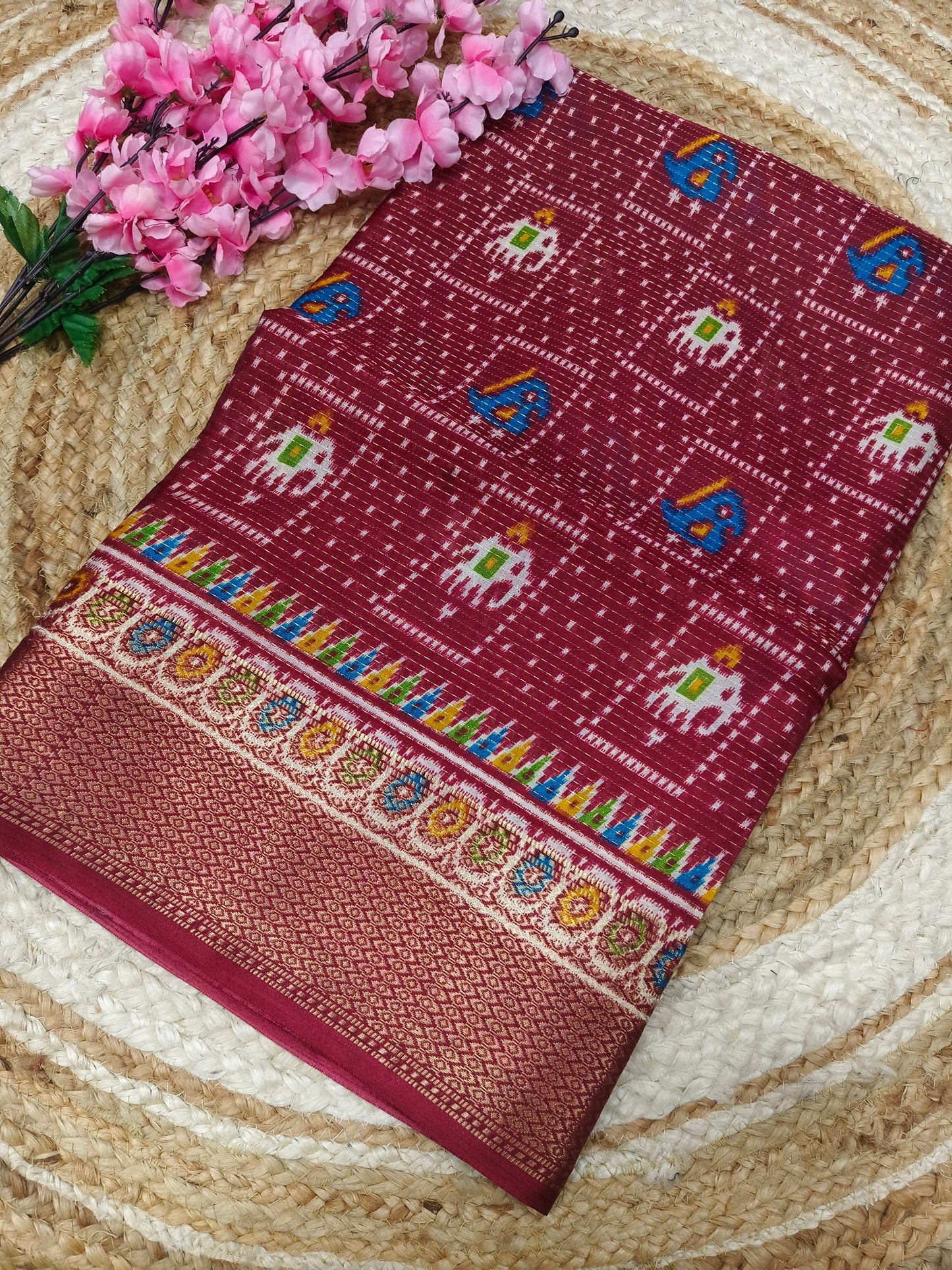 Marron Binny silk saree