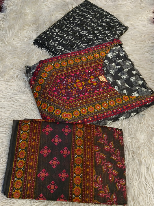 Greyish black cotton suits