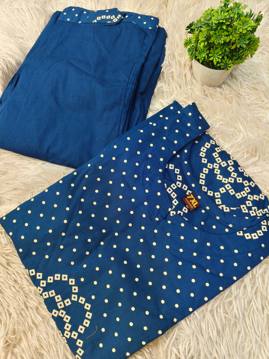 Peacock Blue cotton cord suits