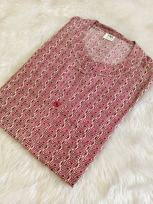 Maroon short kurti