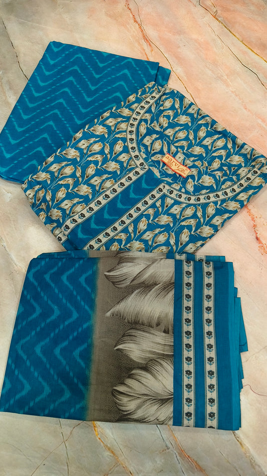 Sky blue Cotton sets with duppata