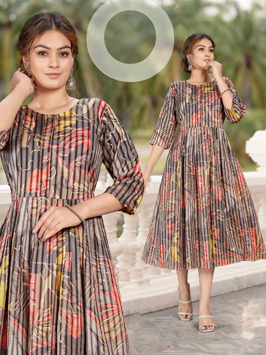 Multi colour Anarkali Top
