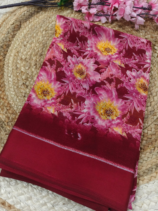Marron  Georgette saree