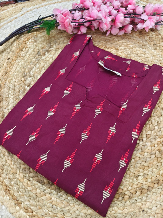Wine Rayon straight kurta