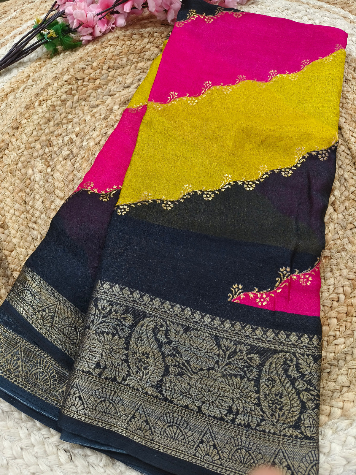 Multi colour soft Georgette saree
