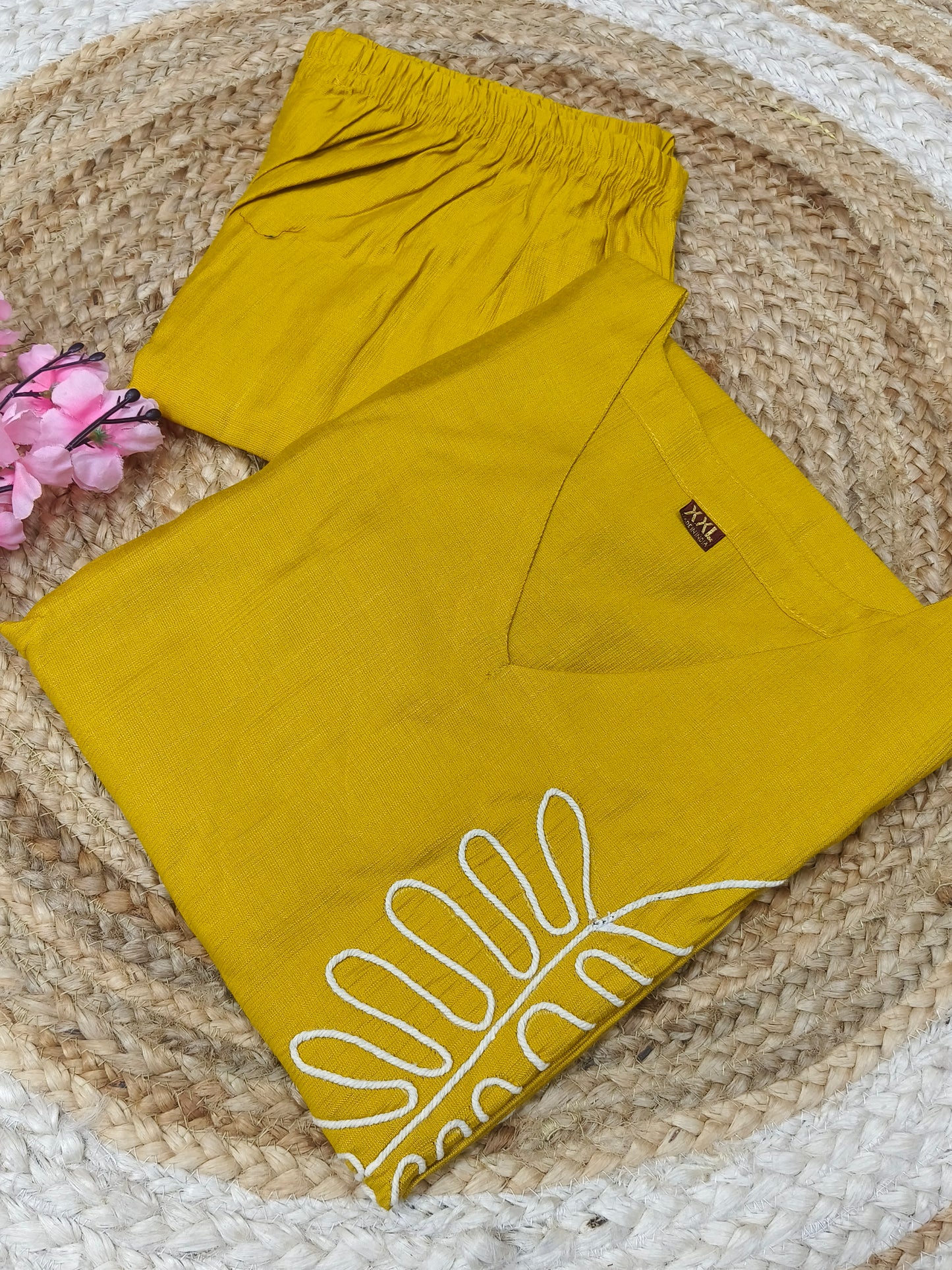 Yellow Vatican Silk Cord Set