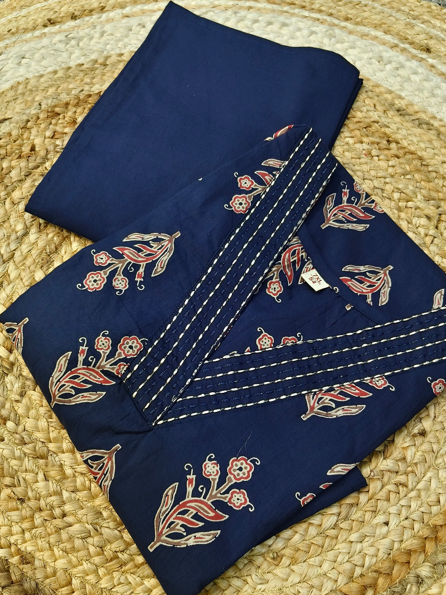 Navy Blue pure cotton cord set