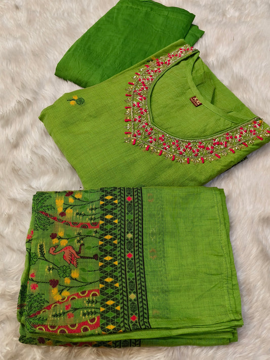 Green designer suits