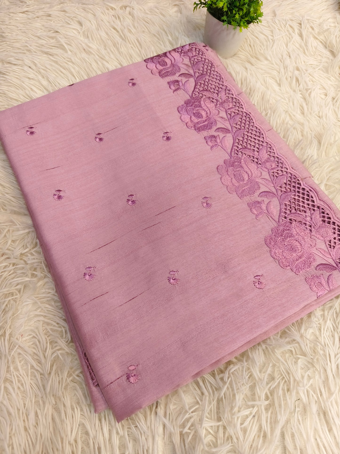 Light pink Elegant Matka silk saree