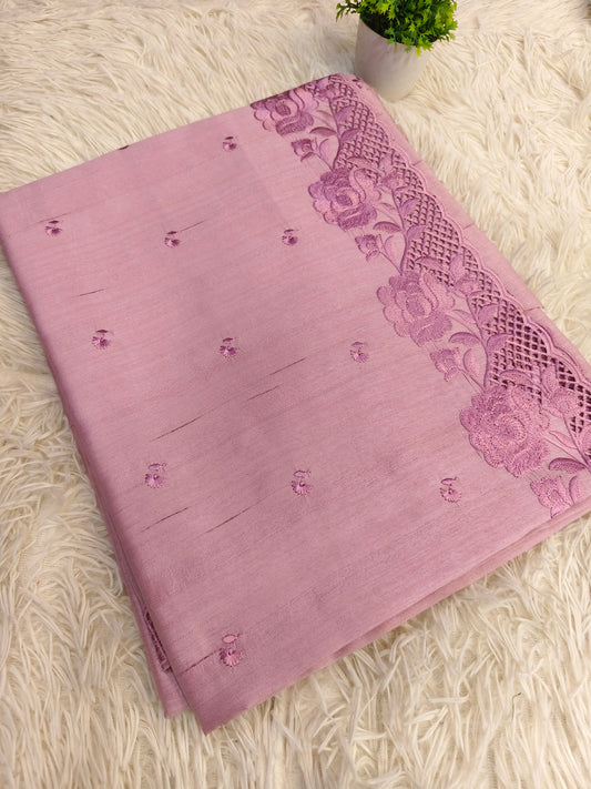 Light pink Elegant Matka silk saree