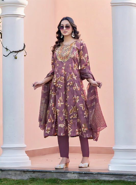 Wine Elegant Aline designer suits