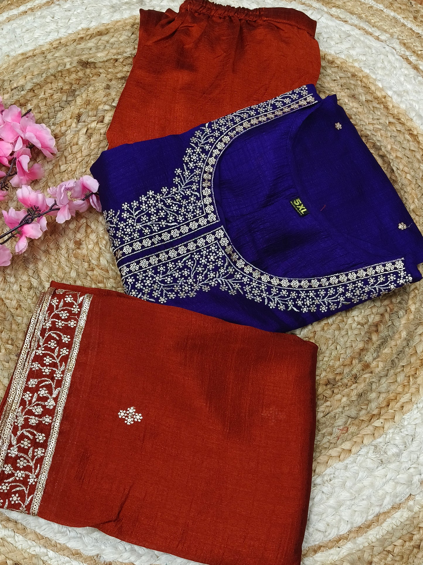 Purple with brown designer suit