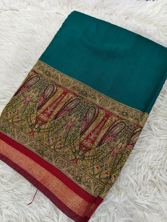 Rama Green linen silk