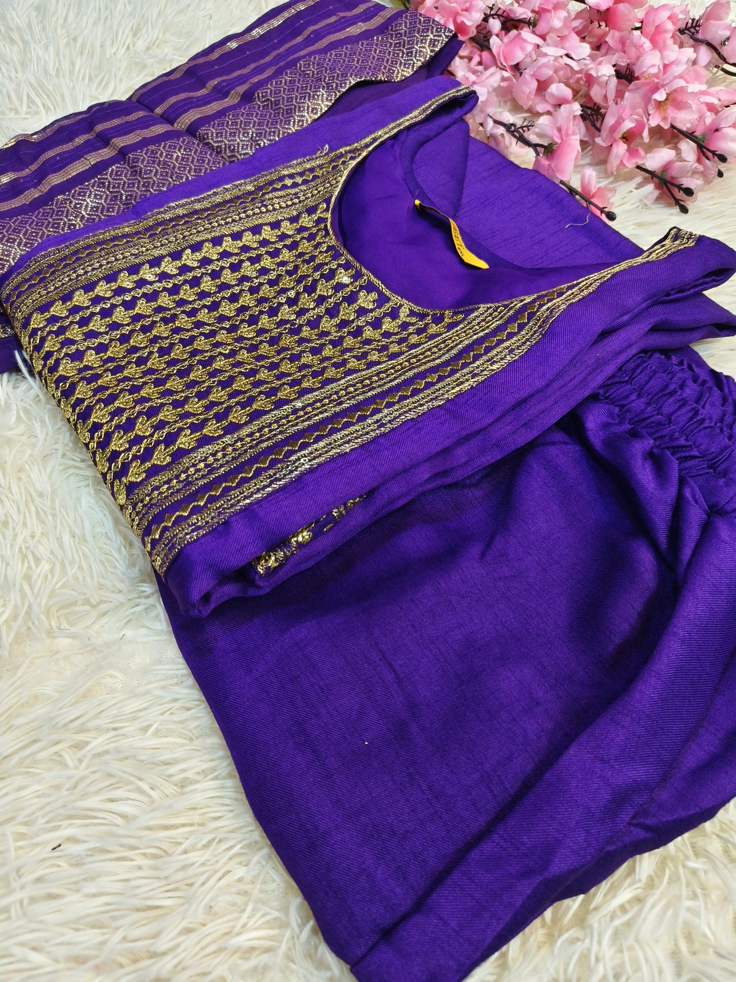 Dark purple designer straight cut Suit