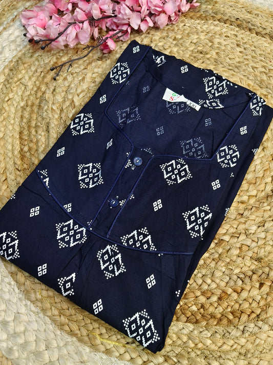 Navy Blue Pure cotton Nighty