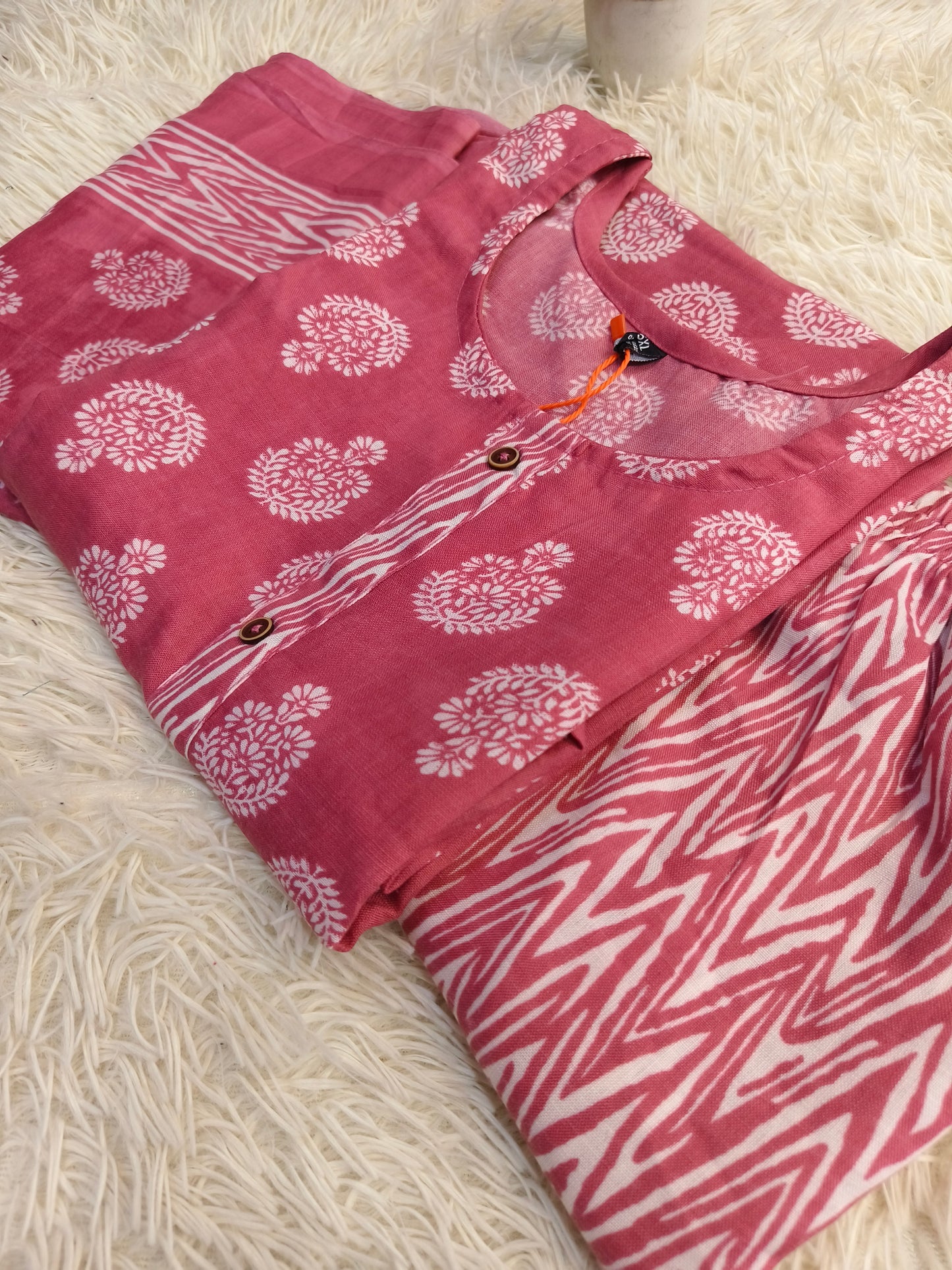 Light pink Cotton sets with duppata