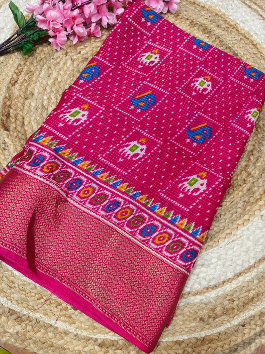 Pink Binny silk saree