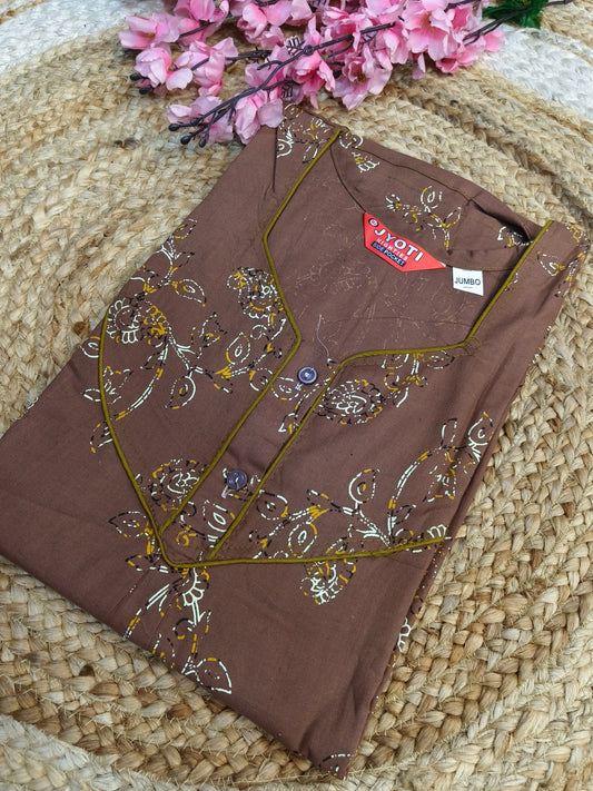 Brown Pure cotton Nighty