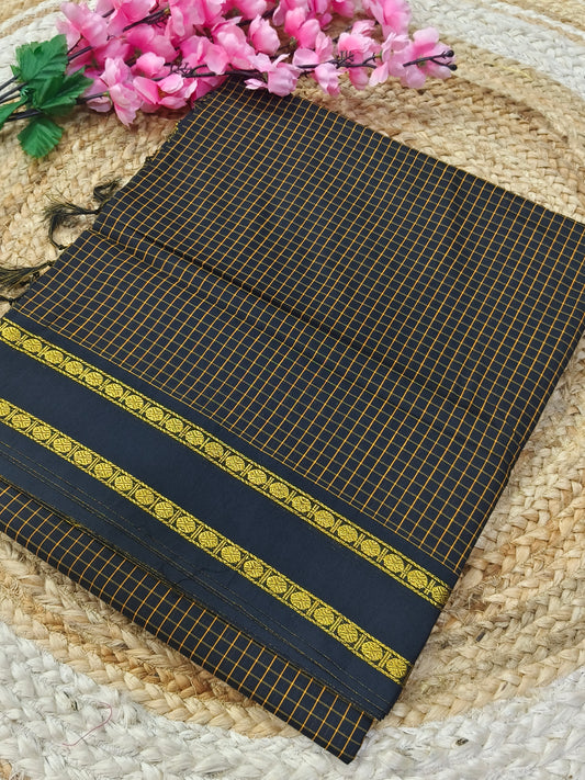 Black Vintage Arani silk saree