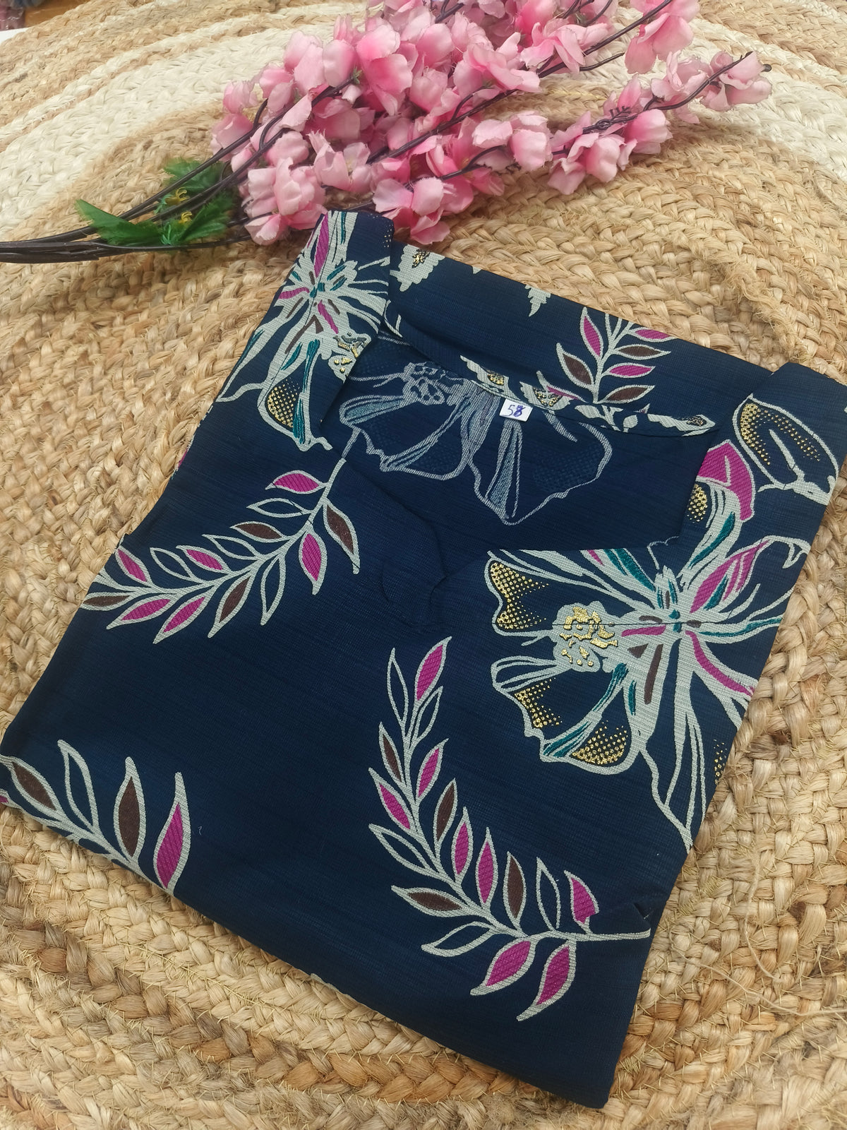 Blue Rayon straight kurta