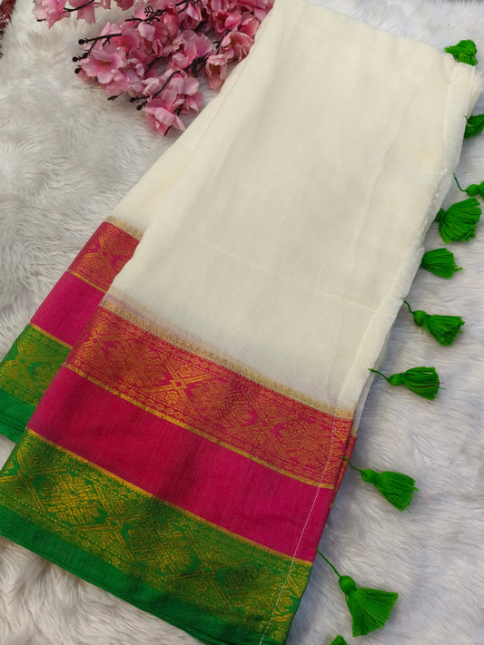 Elegant mul cotton saree