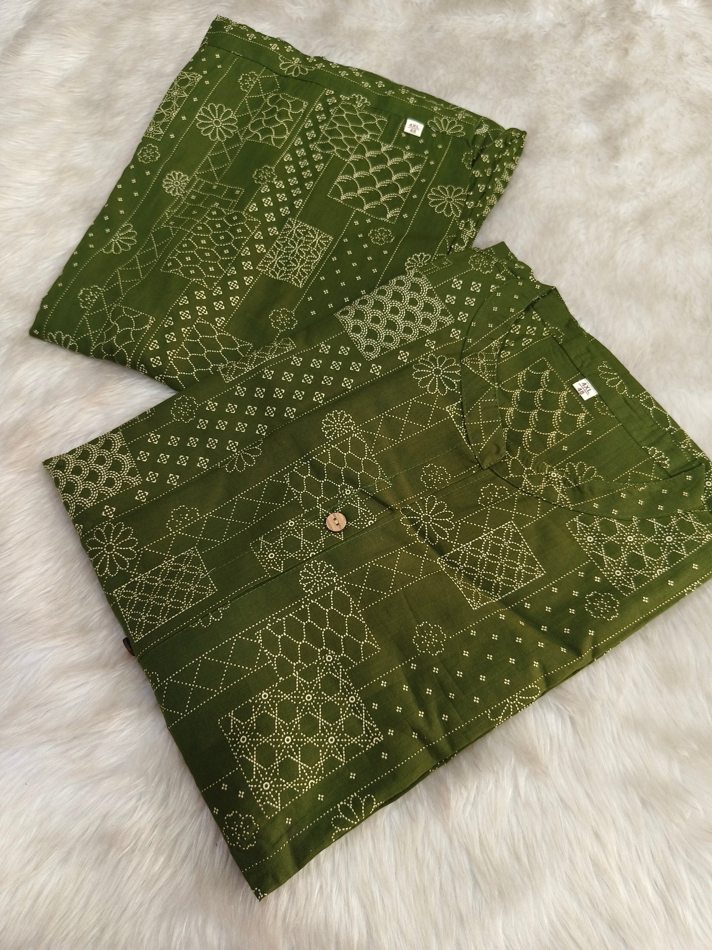 Green pure cotton Cord Set