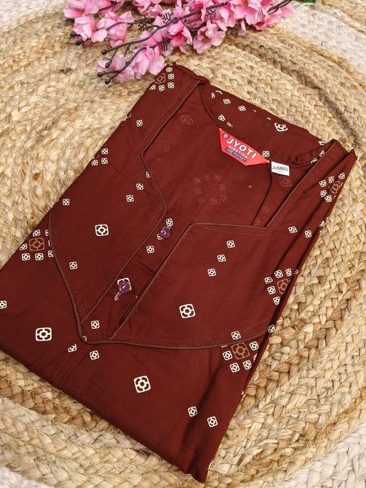 Rust red Pure cotton Nighty