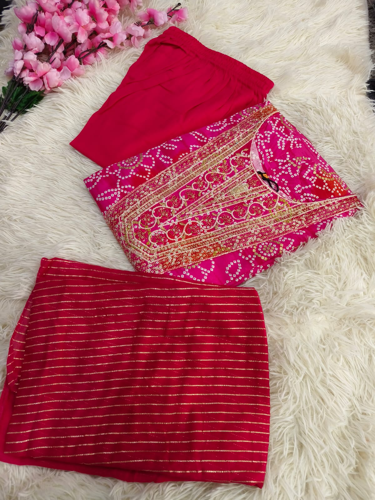 Pink designer Full set Dress