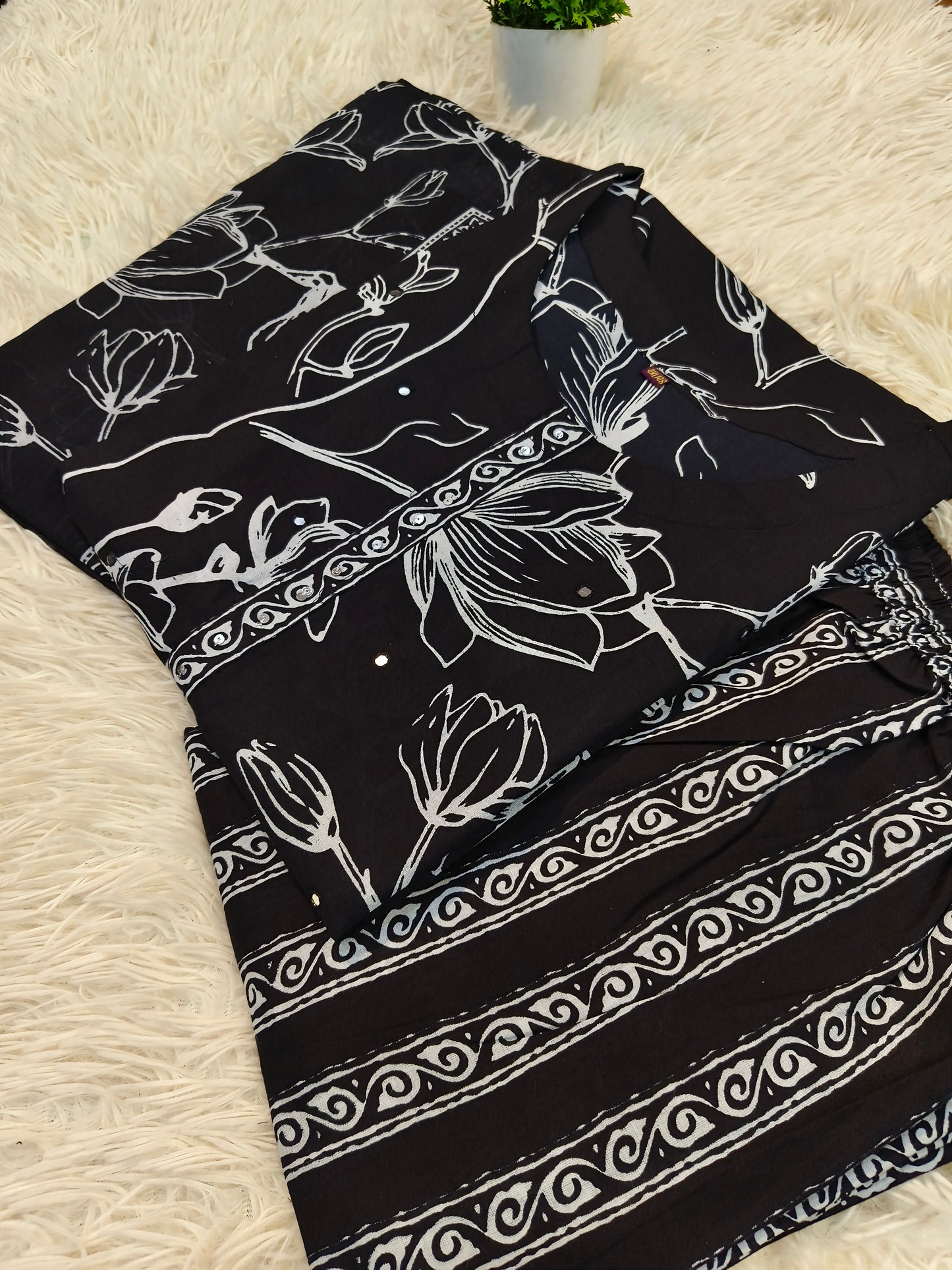 Black purecotton suits