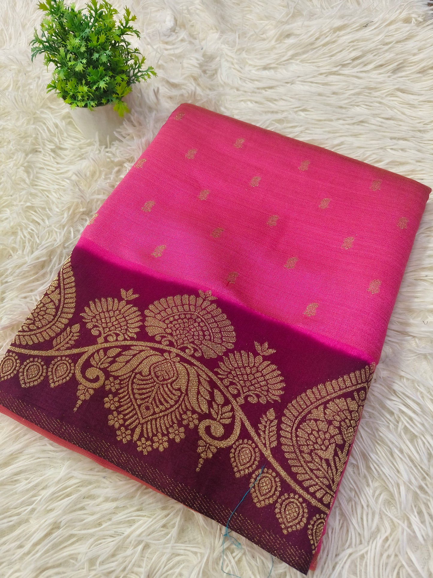 Rose pink wine  pink soft silk saree
