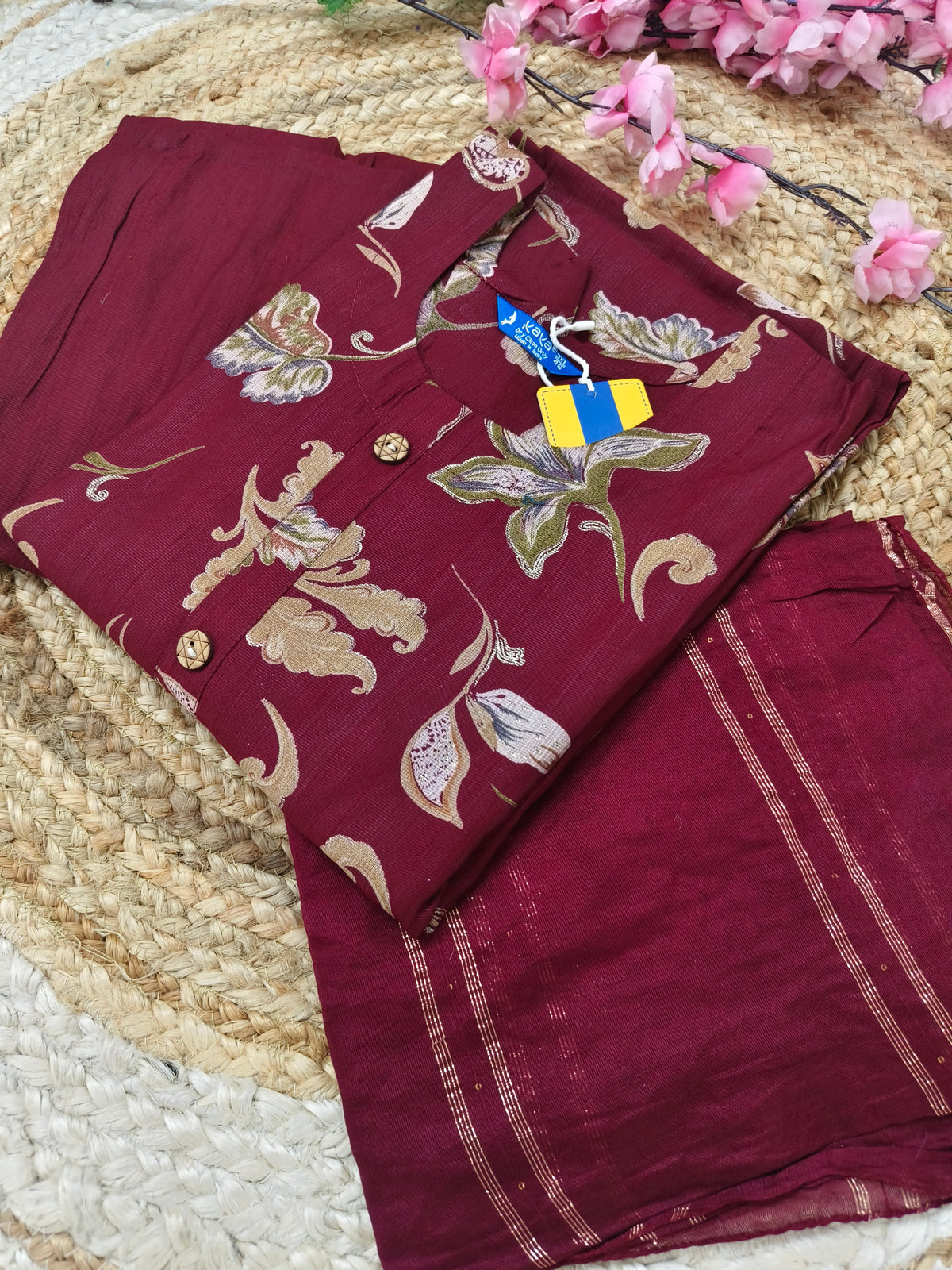 Maroon Elegant Vatican silk Dress