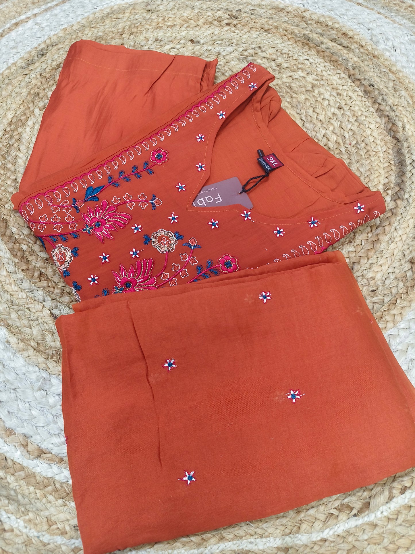 Orange designer Aline suit