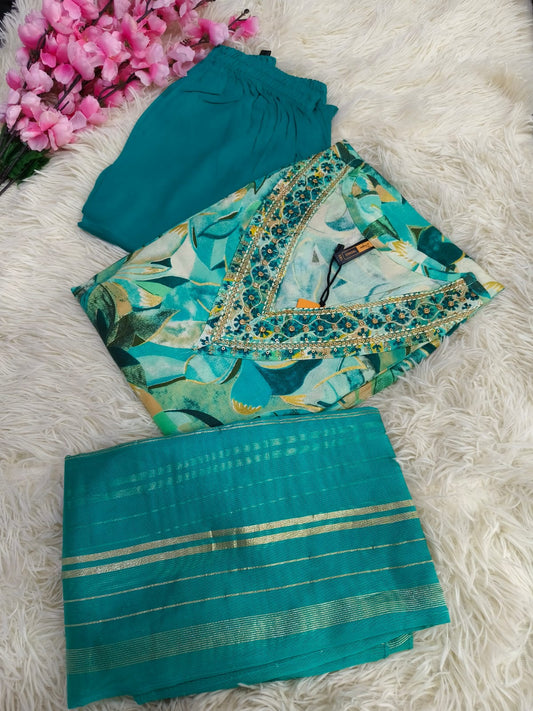 Rama Blue designer Full set Dress