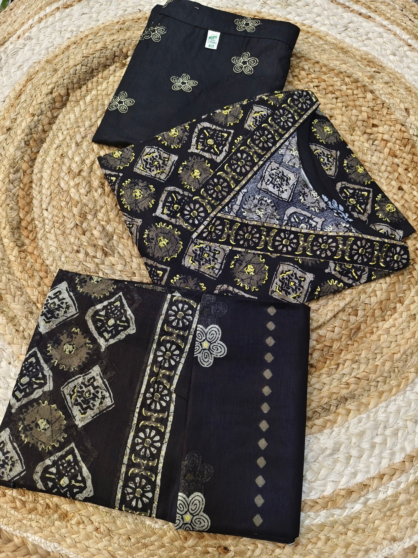 Black pure cotton suits