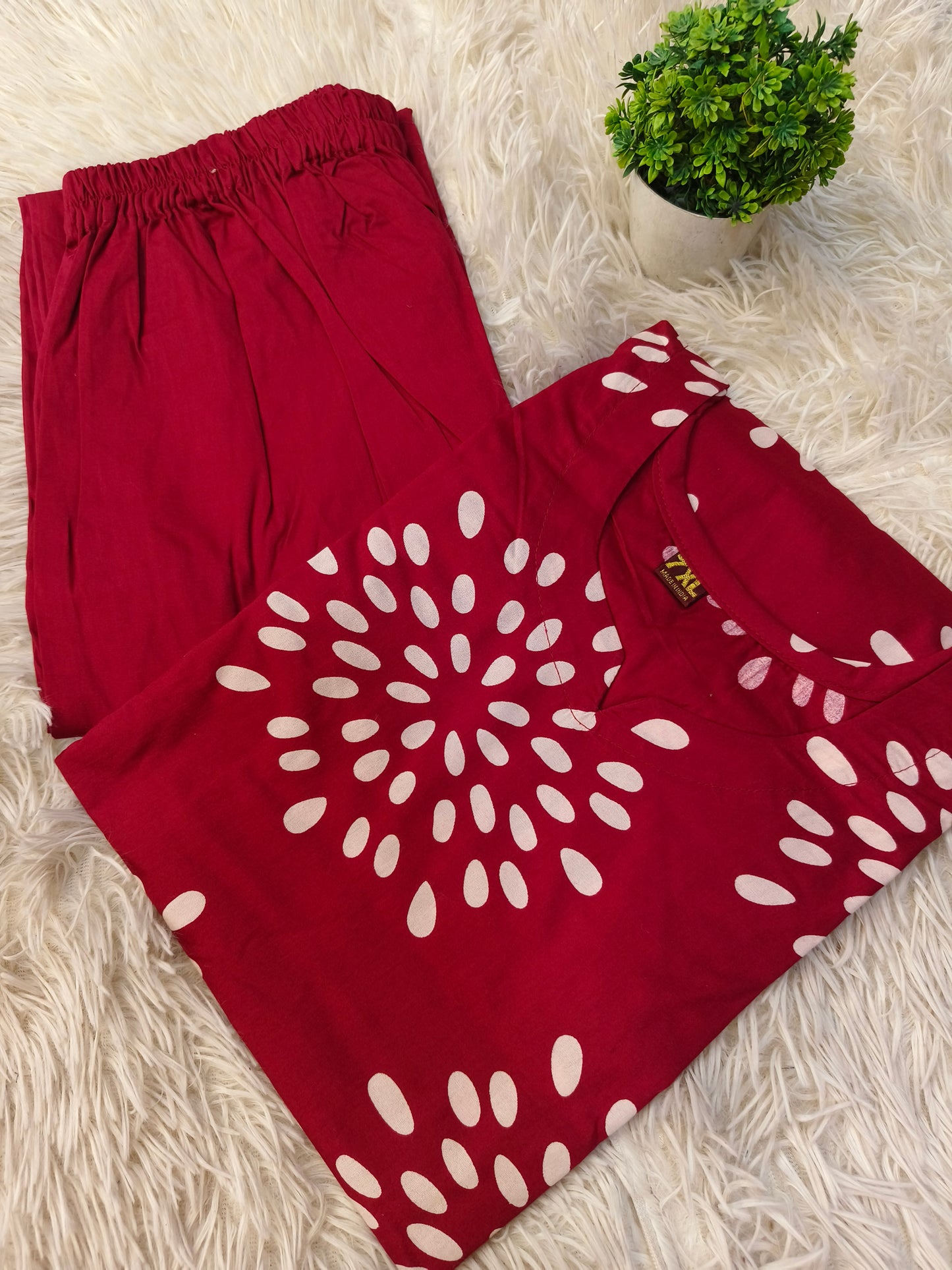 Maroon cotton cord suits