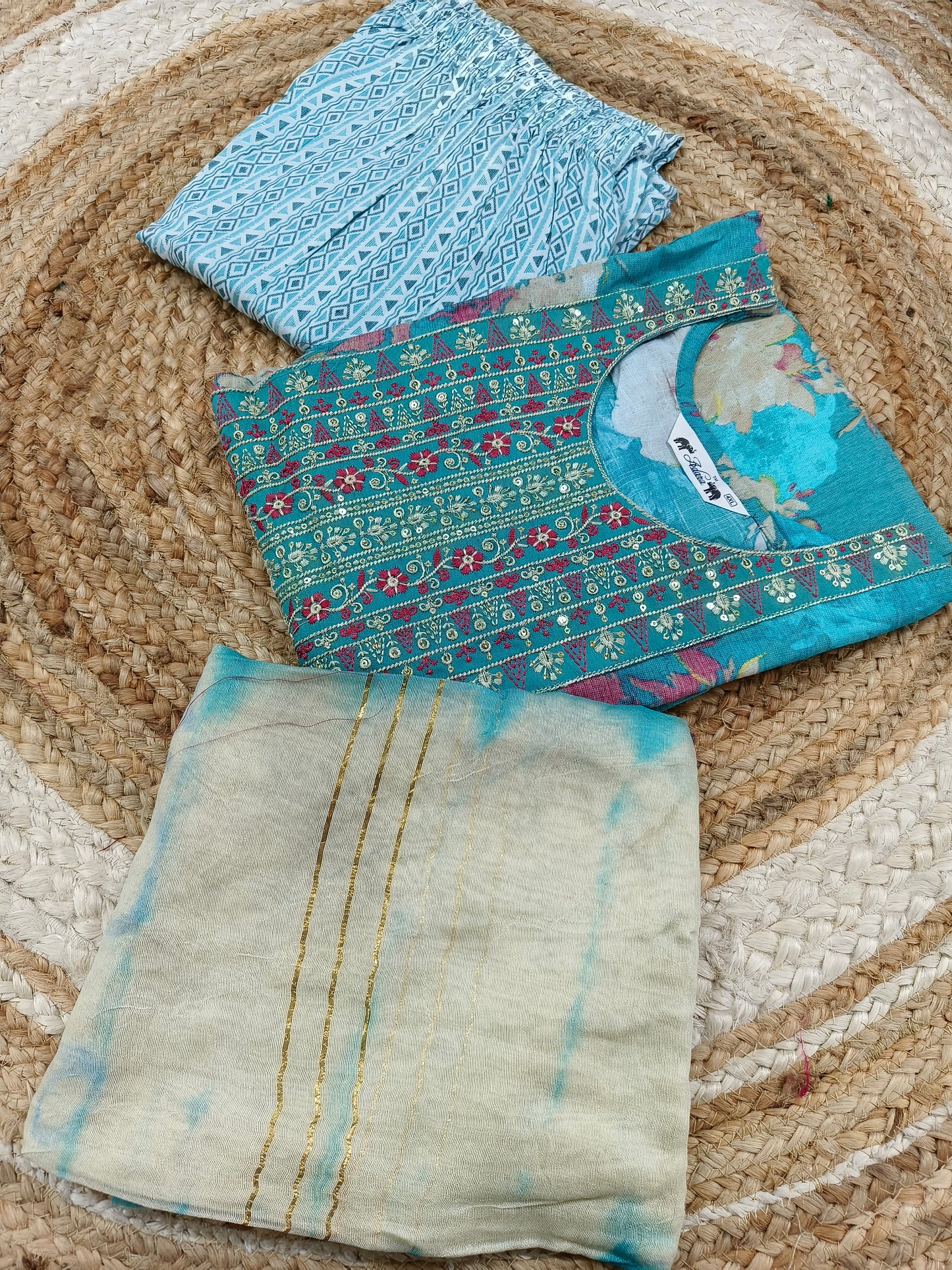 Blue Anarkali suit