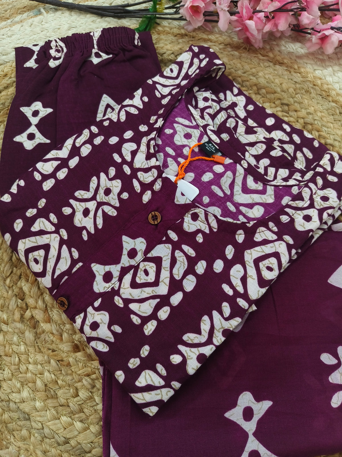 Wine  Cotton sets with duppatta