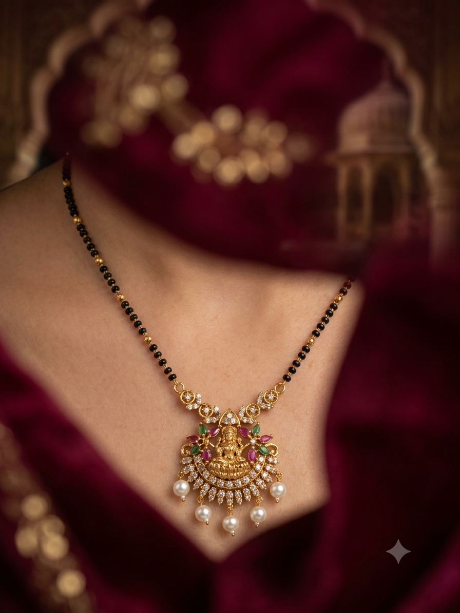 Lakshmi Pendant Mangalsutra  necklace