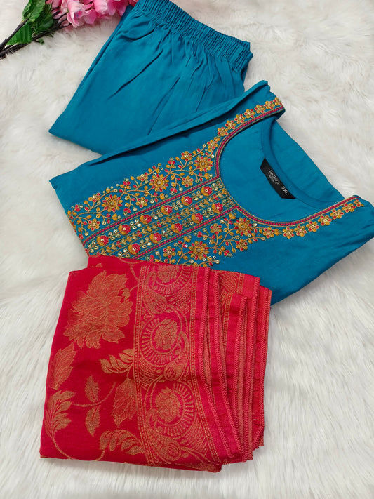 Blue designer suit