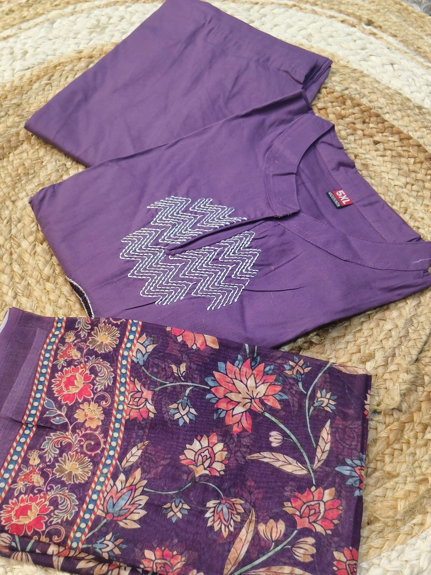 Purple pure cotton suits