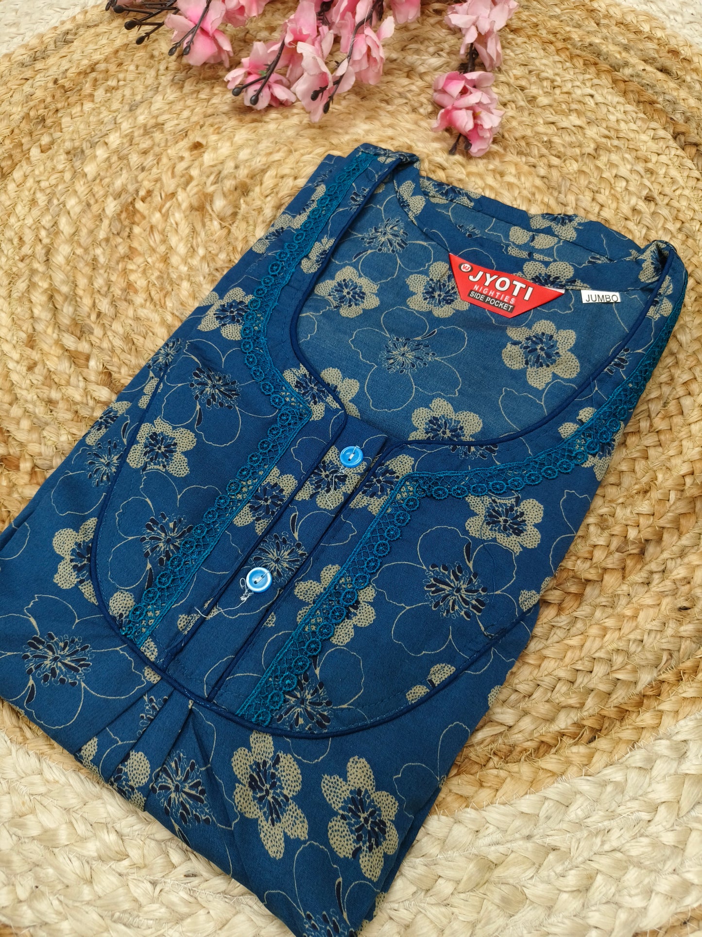 Blue chiffon Nighty