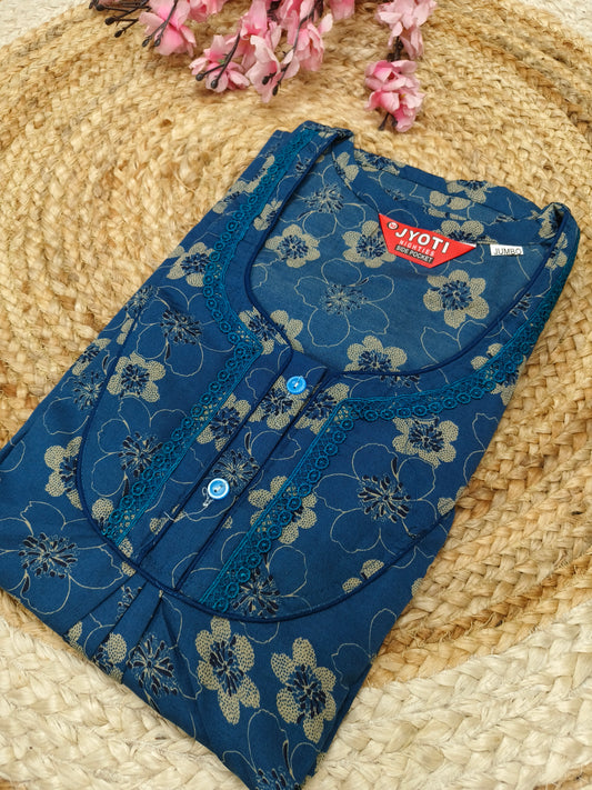Blue chiffon Nighty