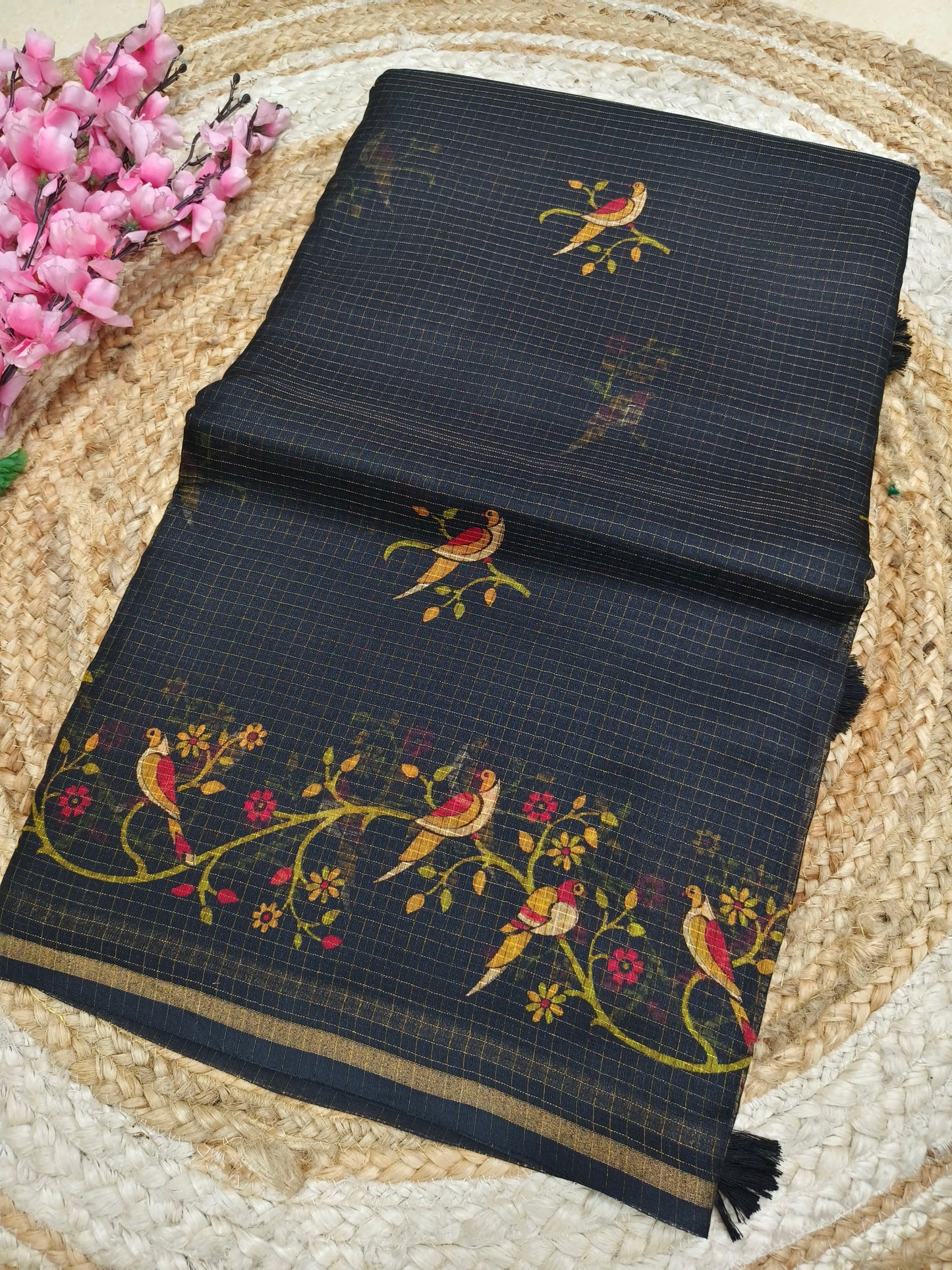 Elegant black  Kota Silk Saree