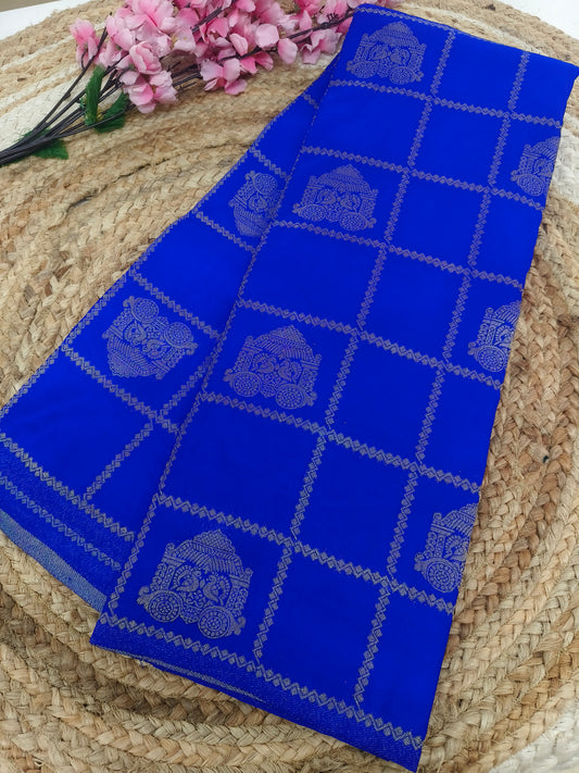 Royal Blue Elegant crape silk saree