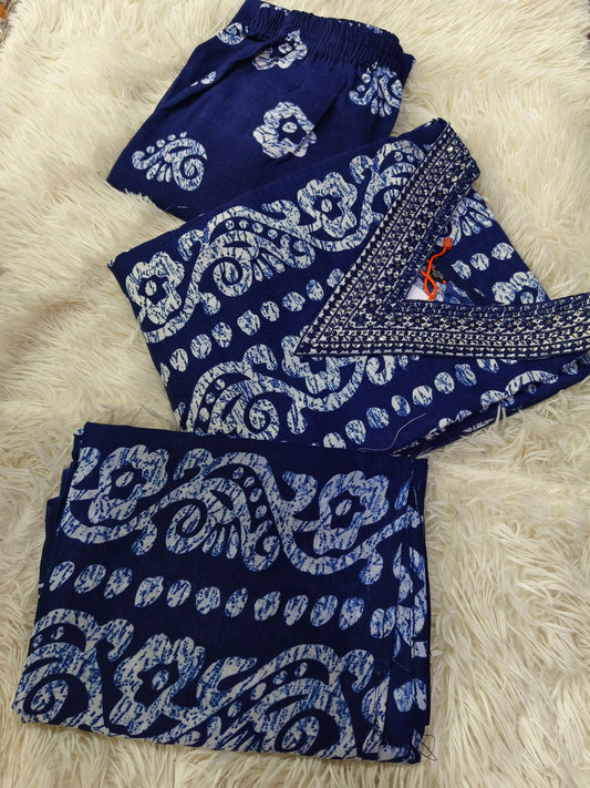 Neavy blue Cotton sets with duppata