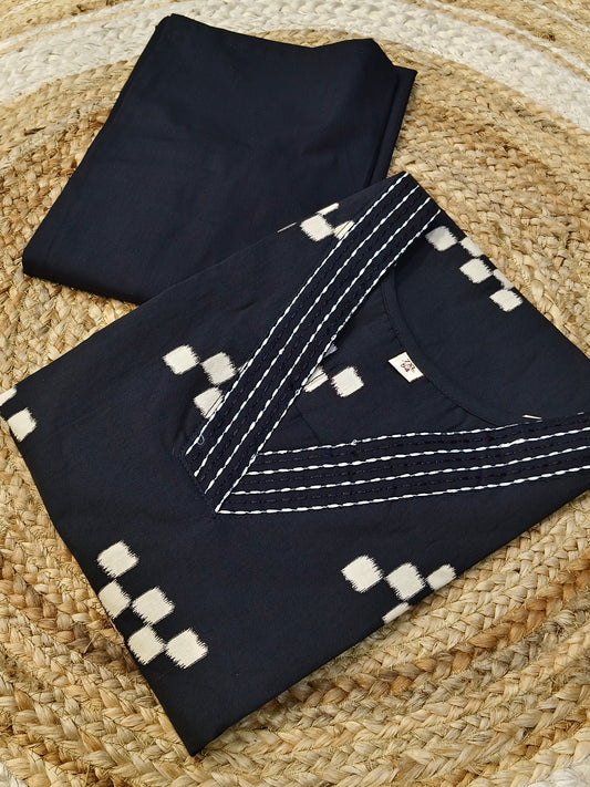 Black pure cotton cord set