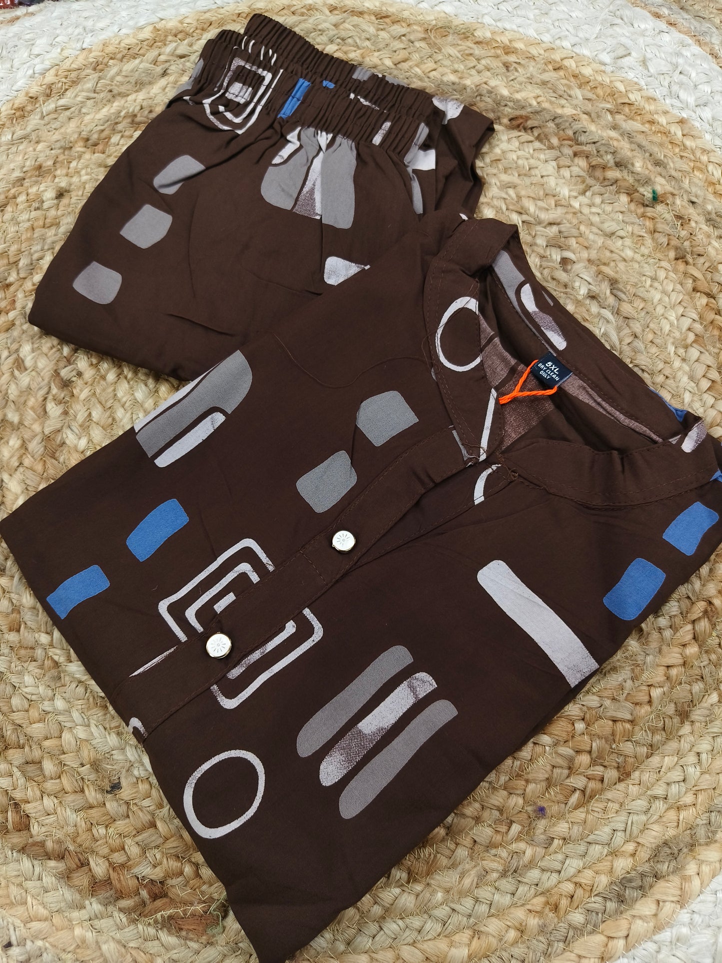 Brown Premium Printed Co-Ord Set