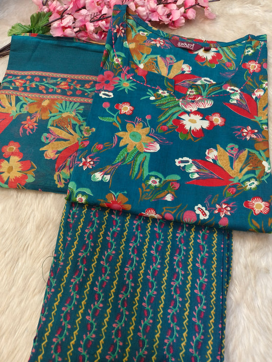 Blue pure cotton suits