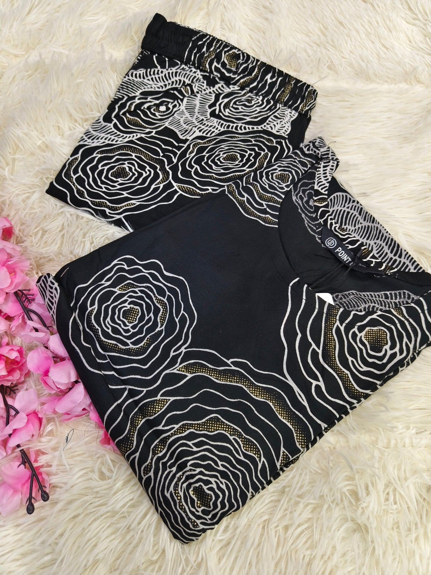 Black korean style cord set